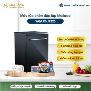 Máy rửa bát độc lập Malloca 14 bộ WQP12-J7225