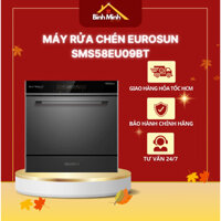 Máy rửa chén EUROSUN SMS58EU09BT dung tích chứa 8 bộ chén bát đa dạng chương trình rửa đối với máy rửa chén