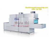 Máy rửa khay bát chén công nghiệp băng tải có sấy dùng hơi Prime PMFE-600SD