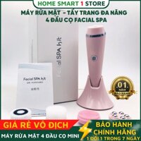 Máy Rửa Mặt Cầm Tay Đa Năng Facial Spa Máy Chăm Sóc Da Mặt Massage Mặt Và Tẩy Trang Với 4 Đầu Cọ Massage Mặt Tích Điện