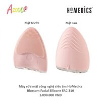 Máy rửa mặt HoMedics Blossom Honeycomb FAC-350 Silicone kháng khuẩn công nghệ siêu âm, hút chân không  nhập khẩu USA