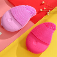 Máy rửa mặt mini silicone phong cách sao, máy rửa mặt điện siêu âm, máy làm sạch lỗ chân lông, máy massage rung