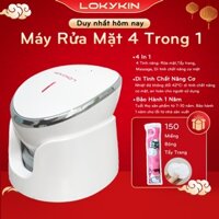 Máy Rửa Mặt, Tẩy Trang, Đẩy Tinh Chất Nâng Cơ Lokykin 4 Trong 1, Rửa Mặt Massage - Bảo Hành 1 Năm