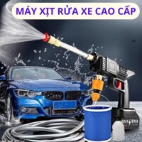 Máy Rửa Xe BOSS Mini Dùng Pin Công Suất 200W,Máy Xịt Rửa Tăng Áp Lực Cao Cầm Tay Rửa Xe Gia Đình