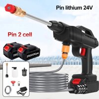 MÁY RỬA XE CẦM TAY CAO ÁP CHẠY BẰNG PIN SẠC,SÚNG RỬA XE CÓ THỂ PHUN BỌT