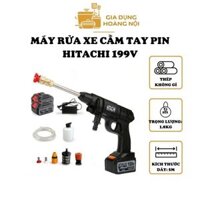 Máy Rửa Xe Cầm Tay Pin Hitachi 199V Cao Cấp Thiết Kế Thông Minh Tiện Lợi Hoạt Động Êm Ái Bền Bỉ