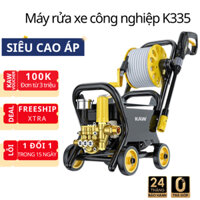 Máy Rửa Xe Cao Áp, Công Suất Lớn 3000W, Tầm Phun Xa 10M, Dây Cực Dài - Bảo Hành 12 Tháng