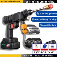 Máy Rửa Xe Chạy Pin 24v Dùng Cho Gia Đình Và Chuẩn Gara,Súng Rửa Ôtô Xe Máy Cao Cấp