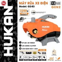 Máy rửa xe chỉnh áp HUKAN G2-R3, 2350W, không chổi than, Áp lực 150Bar, Có ÁT CHỐNG GIẬT HK MÁY XÂY DỰNG