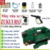 Máy rửa xe chỉnh áp Zukui RS3 2400w - máy rửa máy lạnh / vệ sinh điều hòa - tặng bình xà phòng CHÍNH HÃNG TOOLS GIÁ RẺ