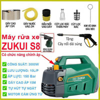 Máy Rửa Xe Chỉnh Áp Zukui S8 - 3000W - Model 2022 - MÁY XỊT RỬA, MÁY RỬA ÁP LỰC NƯỚC - Tặng dây 15m