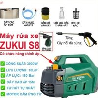 Máy rửa xe chỉnh áp ZUKUI S8 - 3000W Mode 2022, rửa máy lạnh .Tặng kèm  béc giá thành tốt gt