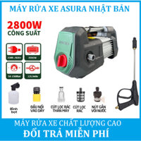 Máy rửa xe gia đình cầm tay ASURA nhật bản  Máy rửa xe mini bảo hành 12 tháng - Máy xịt rửa gia đình tặng bình bọt tuyết