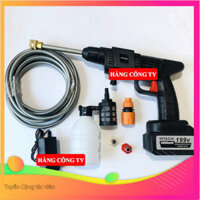 Máy rửa xe HITACHI dùng pin mini, Máy xịt rửa tăng áp có đầu tưới cây tiện lợi