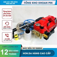 Máy rửa xe HON.DA 3500W có chỉnh áp đầy đủ phụ kiện, Máy rửa xe lõi đồng 100% siêu bên siêu bền (bảo hành 12 tháng)