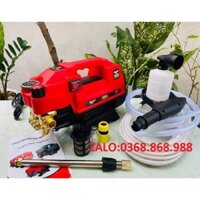 máy rửa xe mini Boss b11 3500w công nghệ mới.Có chỉnh áp trên thân máy