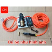 Máy rửa xe mini CỰC MẠNH - máy bơm nước mini 12V đa năng tiện dụng( DÂY Đỏ)