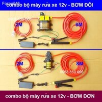 Máy rửa xe mini CỰC MẠNH - máy bơm nước mini 12v - rửa xe đa năng