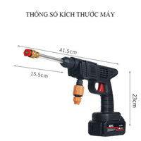 Máy rửa xe mini dùng pin cao cấp, máy rửa xe tăng áp sạc điện đa năng. Bảo hành 24 tháng trên toàn quốc.
