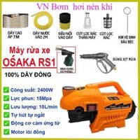 MÁY RỬA XE MINI OSAKA RS1 2400 dây đồng 100% mẫu mới vn Bơm hơi nén khí
