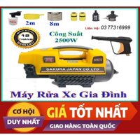 Máy rửa xe mini 💦 SAKURA 2500W ✨ CÔNG NGHỆ NHẬT BẢN , SIÊU KHỎE , BỀN BỈ ,Tặng bình bọt