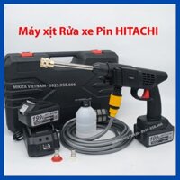 Máy rửa xe pin cầm tay Hitachi, máy rửa xe mini, dụng cụ làm vườn