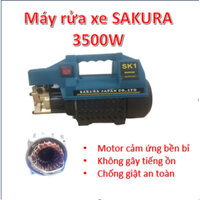 Máy rửa xe SAKURA công suất 3500W - Model 2024 - Lõi đồng 100%
