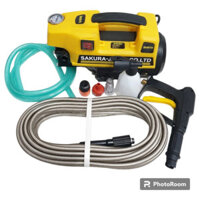 Máy rửa xe SAKURA mini gia đình - Tặng bình xịt bọt tuyết