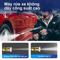 MÁY RỬA XE ,TƯỚI CÂY DÙNG PIN CELL - BOX FULL PHỤ KIỆN Máy rửa xe hơi không dây cầm tay súng phun nước có thể sạc lại