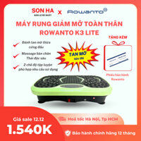 Máy rung giảm mỡ Rowanto K3 Lite, máy rung mới nhất 2024, máy rung giảm cân an toàn tại nhà, máy rung chính hãng