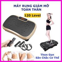Máy rung lắc toàn thân giảm cân 120 tốc độ, máy rung tập thể dục tại nhà có loa phát nhạc, điều khiển từ xa