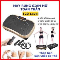 Máy rung lắc toàn thân hỗ trợ giảm cân 120 tốc độ, máy rung tập thể dục tại nhà có điều khiển từ xa, nghe nhạc bluetooth