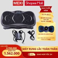 Máy rung lắc toàn thân MEXI 99 cấp độ rung giúp giảm mỡ bụng, chân, bắp tay có kết nối bluetooth