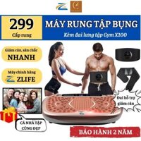 Máy rung lắc toàn thân ZLIFE 299 cấp quà tặng người thân, Máy tập bụng kèm Đai lưng tập Gym giảm mỡ