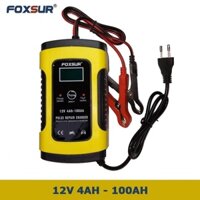 Máy sạc ắc quy 12V 100AH FOXSUR có LCD tự ngắt khi đầy kèm khử sunfat ,sạc ắc quy ô tô xe máy, sạc bình ắc quy