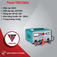 Máy sạc bình 12V – 24V Total TBC1601