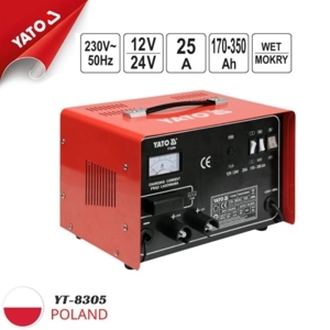 Máy sạc bình ắc quy 12V-24V 25A Yato YT-8305