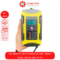 Máy sạc bình ắc quy 12V ngắt tự động khi sạc đầy bình từ 4Ah - 100Ah cho xe máy và ô tô