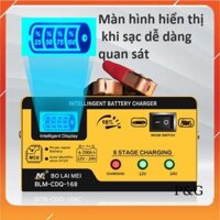 Máy sạc bình ắc quy công suất lớn 12V 24V 15A sạc siêu nhanh cho các loại ô tô tải xe máy ắc quy đồng nai GS khô và nước