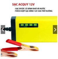 May sac binh acquy Binh acquy xe may Bộ sạc bình acquy 12v 2A thông minh tự động ngắt khi đầy VÀNG RẺ