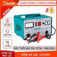 Máy sạc bình điện ắc qui TOTAL TBC1601 Thiết bị sạc bình Điện áp vào 12/24V Dòng điện định mức 9/4A Dòng điện tăng cường