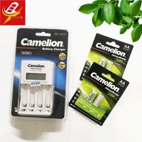 Máy Sạc Camelion Có Màn Hình LCD BC-1012 Kèm 2 Vỉ Pin Sạc AA Camelion 2300mAh