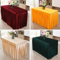 (MAY SẴN XẾP LI ĐẸP) Khăn trải bàn Vải Nhung Mềm Mại May gấp nếp dày đẹp,Khăn nhung cao cấp