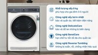 Máy sấy bơm nhiệt Electrolux UltimateCare 8 kg EDH803Q7WB