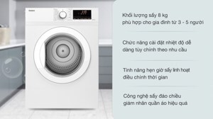 Máy sấy quần áo Galanz DV-80T5C (S/W) - 8Kg