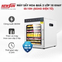 Máy sấy hoa quả 2 lớp 10 khay SS-10H (bảng điện tử) NEWSUN - (Gía bán chưa bao gồm phí Newsun vận chuyển)