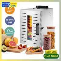 Máy sấy khô thực phẩm 730W 12 khay inox sấy tuần hoàn 360 độ