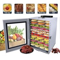 Máy sấy khô thực phẩm 730W 12 khay inox sấy tuần hoàn 360 độ
