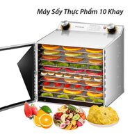 Máy sấy khô thực phẩm DEHYDRATOR 800W 10 khay inox sấy tuần hoàn 360 độ