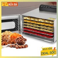 Máy sấy khô thực phẩm DEHYDRATOR 400W 6 khay inox sấy tuần hoàn 360 độ